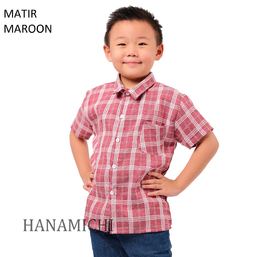 Hanamichi MATIR Baju Kemeja Anak Lengan Pendek