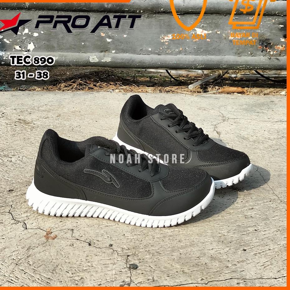 Stok Terbatas NOAH - PROMO Sepatu Sekolah Anak PRO ATT TEC 890 35 - 42 / Sepatu Sekolah Hitam / Sepa