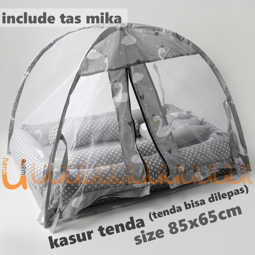 KASUR BAYI TENDA KELAMBU MURAH / KASUR BAYI KELAMBU SET BANTAL CROWN  + 2  GULING BABY FREE TAS MIKA