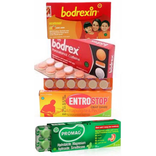 Promag Tablet/Entrostop Tablet/Bodrex Tablet/Bodrexin Tablet ORIGINAL-BPOM