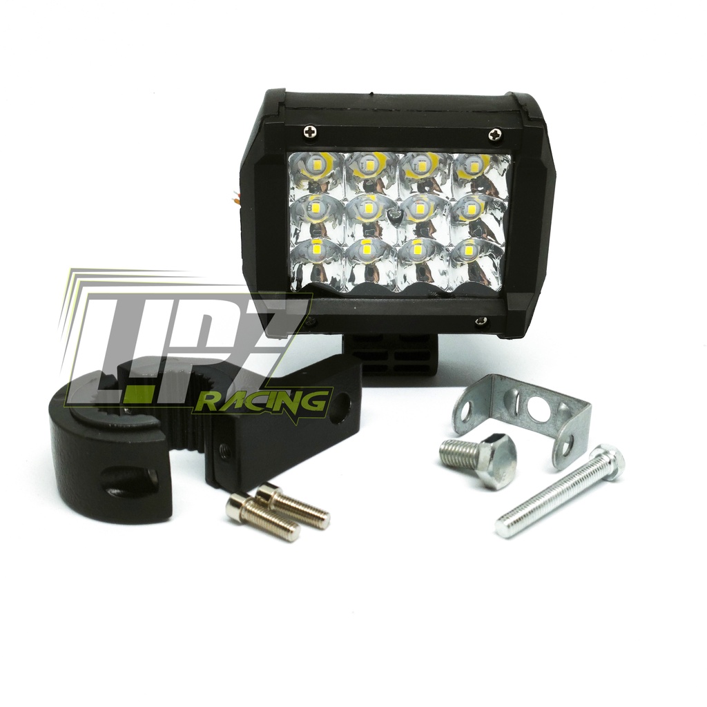 LAMPU TEMBAK LED TERMURAH  ICC 6,12,18,24 LED PEARL BODY PLASTIK + BRACKED JEPIT BABET STANG