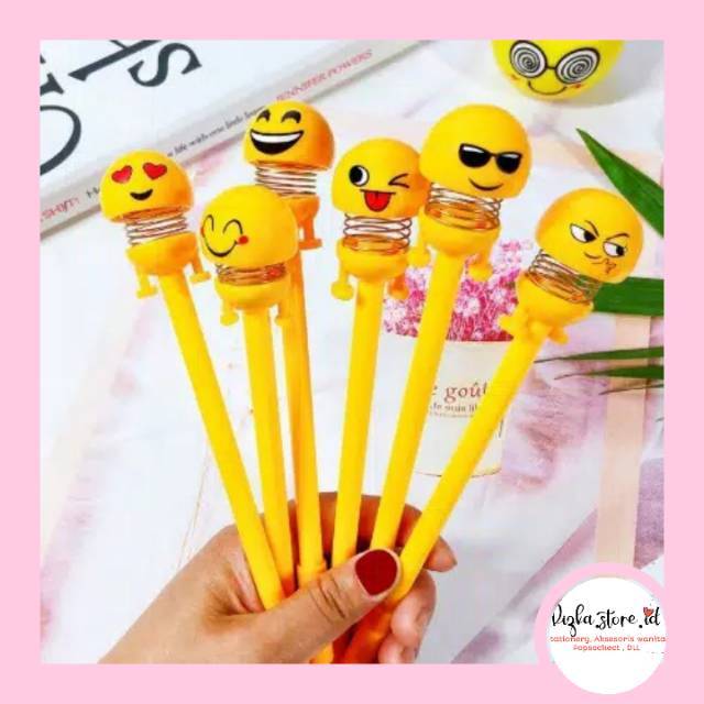 

PULPEN PENA EMOJI PER GOYANG / SPRING DOLL PEN - PENA EMOJI - PENA EMOJI PER