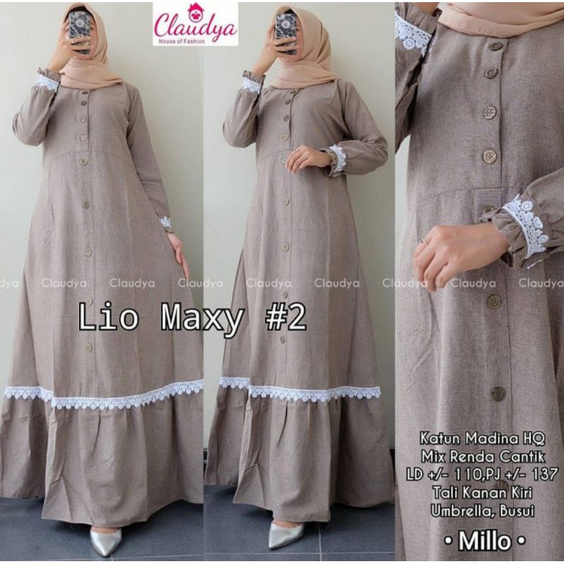 Baju Gamis Wanita Terbaru Lio Maxy Dress Termurah