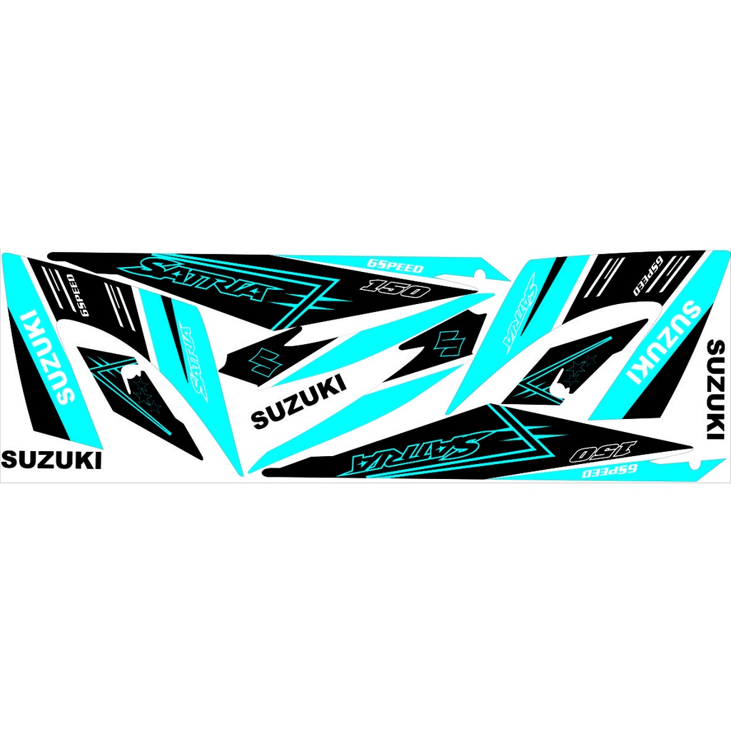 Sticker Striping Satria FU Facelift - Striping Satria Fu Facelift Motif Racing