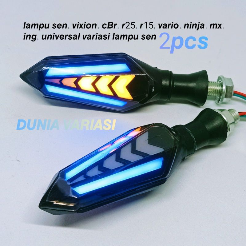 SEN MOTOR LED RUNNING 2 SISI UNIVERSAL VIXION,CB150,MEGAPRO,VERSA,MXKING,R15,R25,NINJA