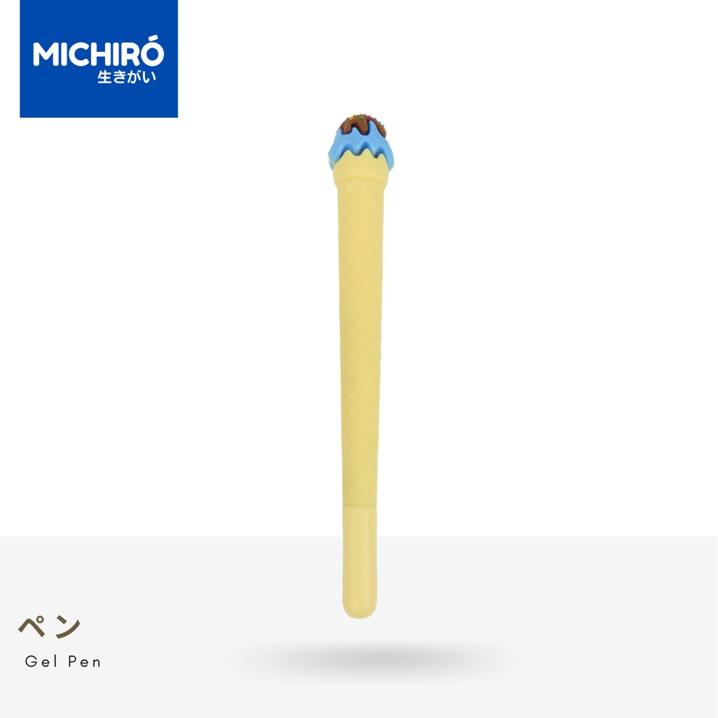 

Michiro Pulpen Gel Bahan karet Berbentuk Ice Cream Cone Gel Pen