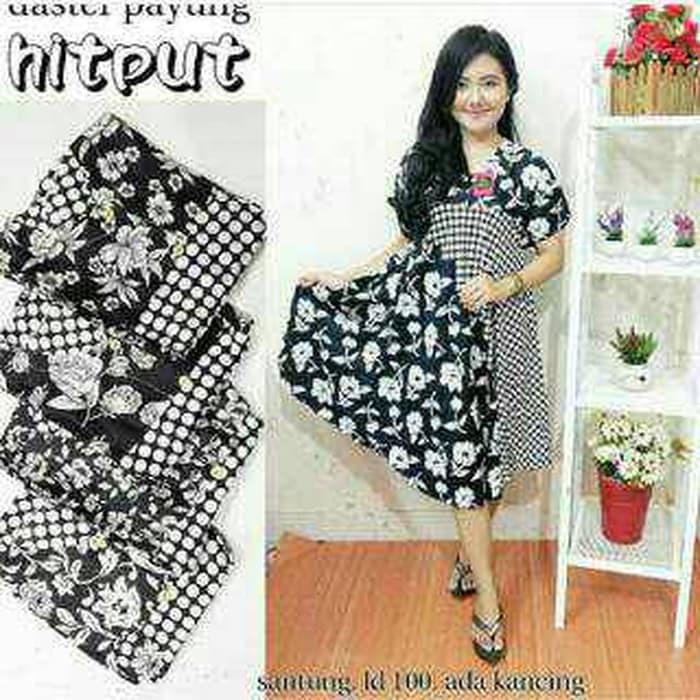 daster payung hitput / grosir batik Pekalongan