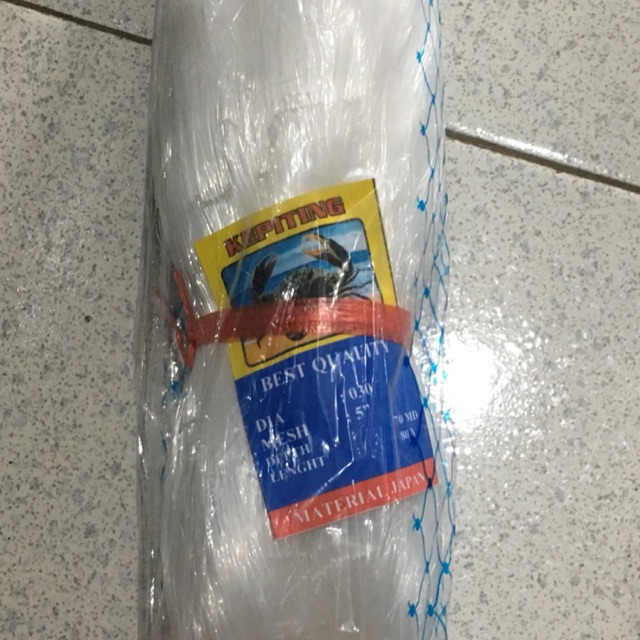 Jaring ikan / senar tasi 5 x 030 kepiting