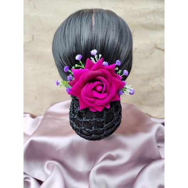 HARNET RAMBUT WANITA/Harnet mawar baldu