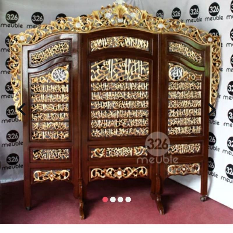 ( free ongkir seJawa ) Sketsel/penyekat partisi ruangan kaligrafi jati minimalis