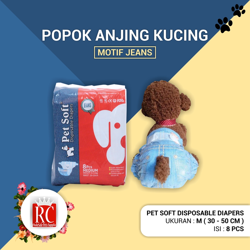 Popok Pampers Anjing Kucing Pet Soft Disposable Diapers Satuan