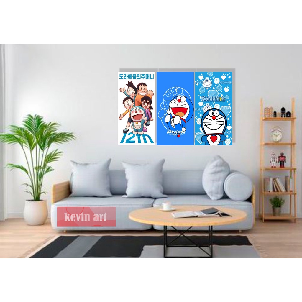 Hiasan Dinding Walldecor Karakter Serba Serbi Doraemon Koleksi Unik Lucu Minimalis 1 set isi 3 pcs