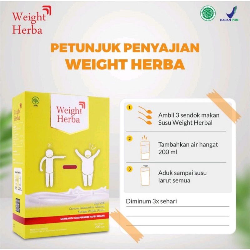 

Susu Penggemuk Badan/Weight Herbal/Susu Herbal Gemuk Badan