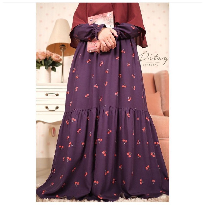 Ditsy Cherry Ink Purple Size S