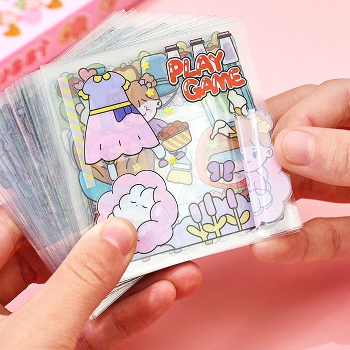 

☁ 100 Lembar Stiker Motif Kartun Korea Lucu Anti Air Dekorasi Handbook Scrapbook DIY ㊰