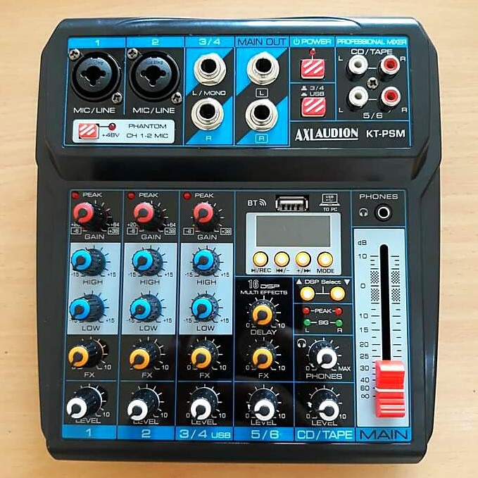 Mixer 6-Channel AXL Audion KT-PSM USB with Bluetooth