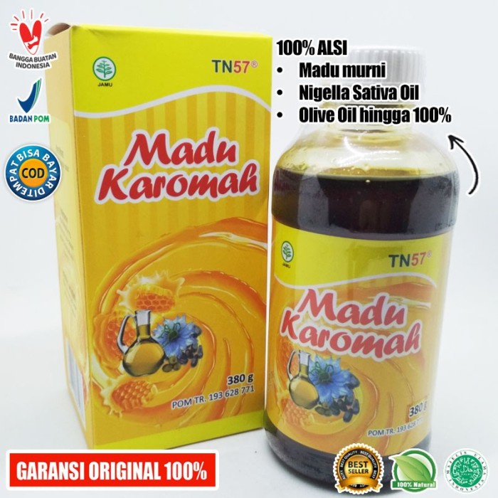 

Original Madu Habbatussauda KAROMAH TOGA TN57 Plus Olive Oil 380g