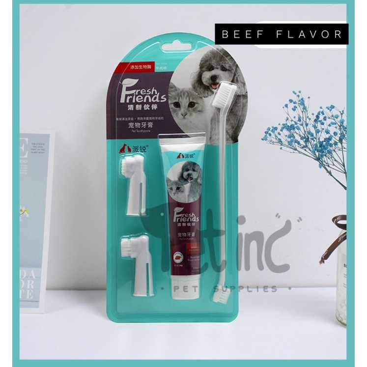 Pet fresh friend toothpaste set