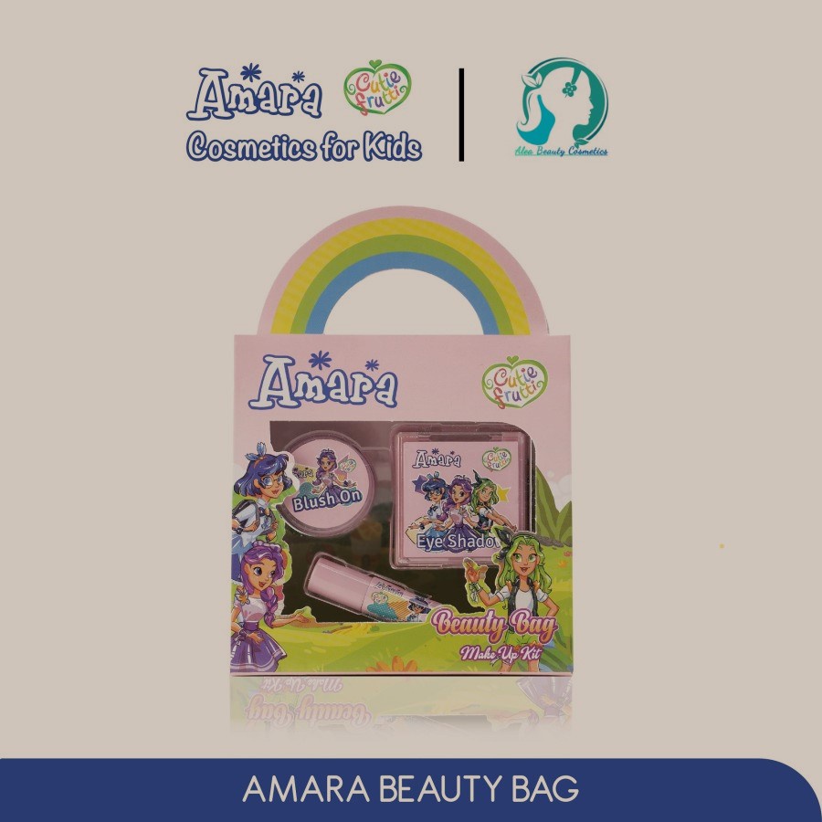 AMARA BEAUTY BAG AMAN UNTUK ANAK MAKE UP UNTUK MAIN LENGKAP