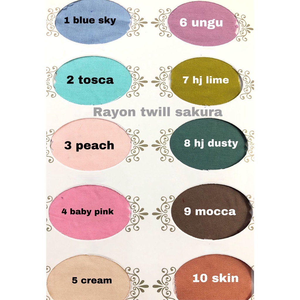 Multi kain rayon twill viscose sakura polos premium quality soft lembut tebal harga eceran-4