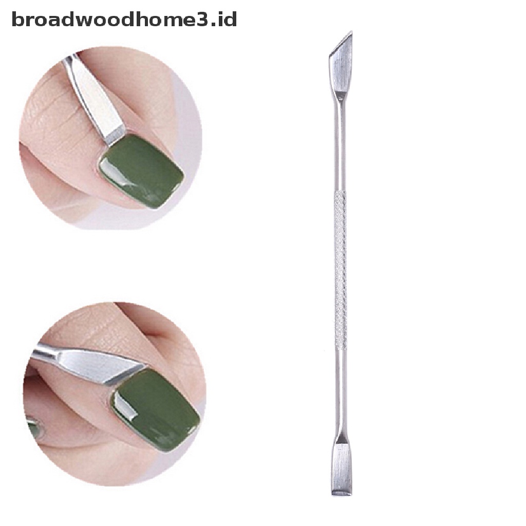 1pc Alat Pendorong Kutikula Dua Sisi Bahan Stainless Steel