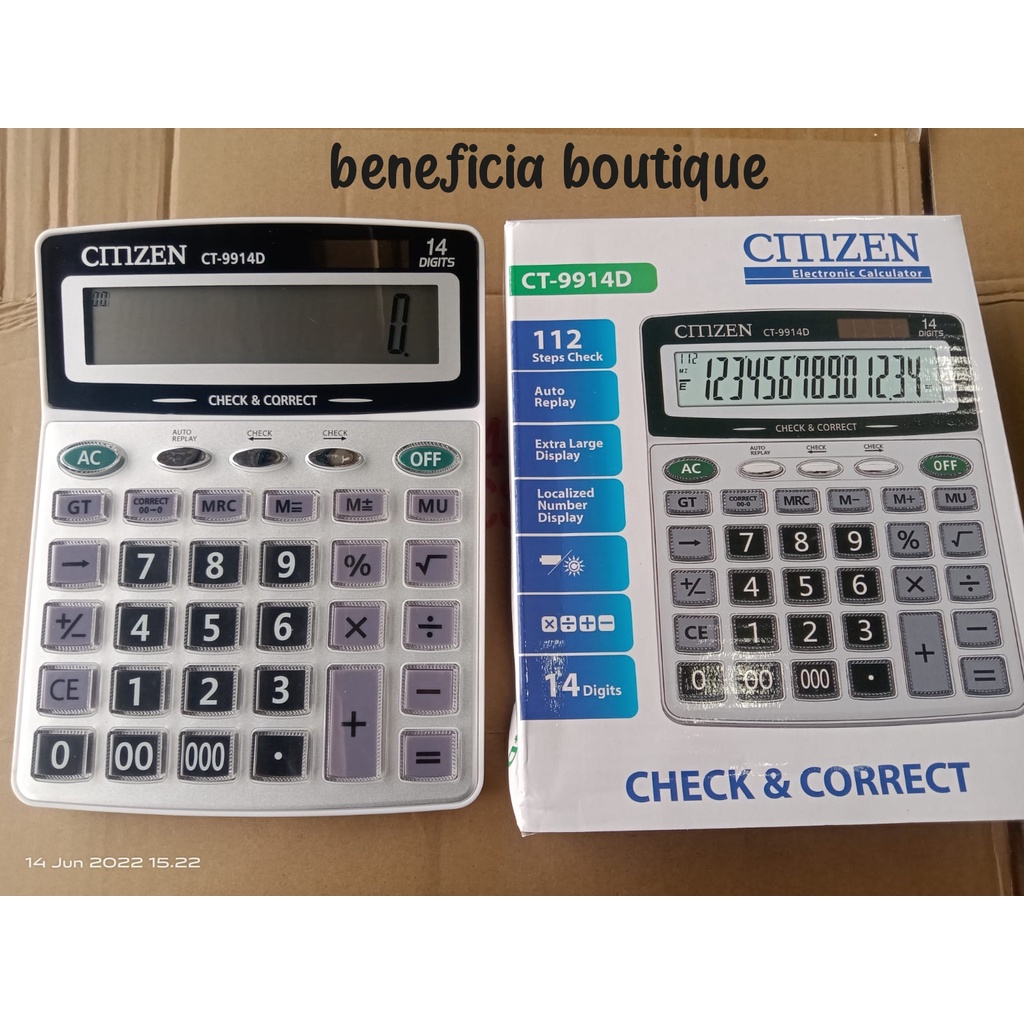

KALKULATOR GITIZEN CT 9914D, 14 DIGIT