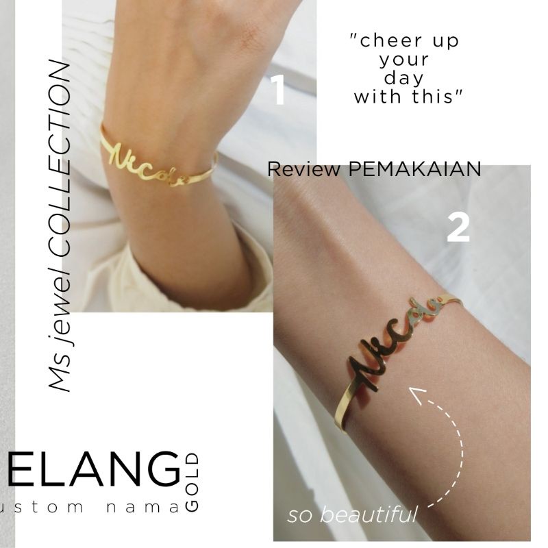 Gelang Bangle Custom Nama
