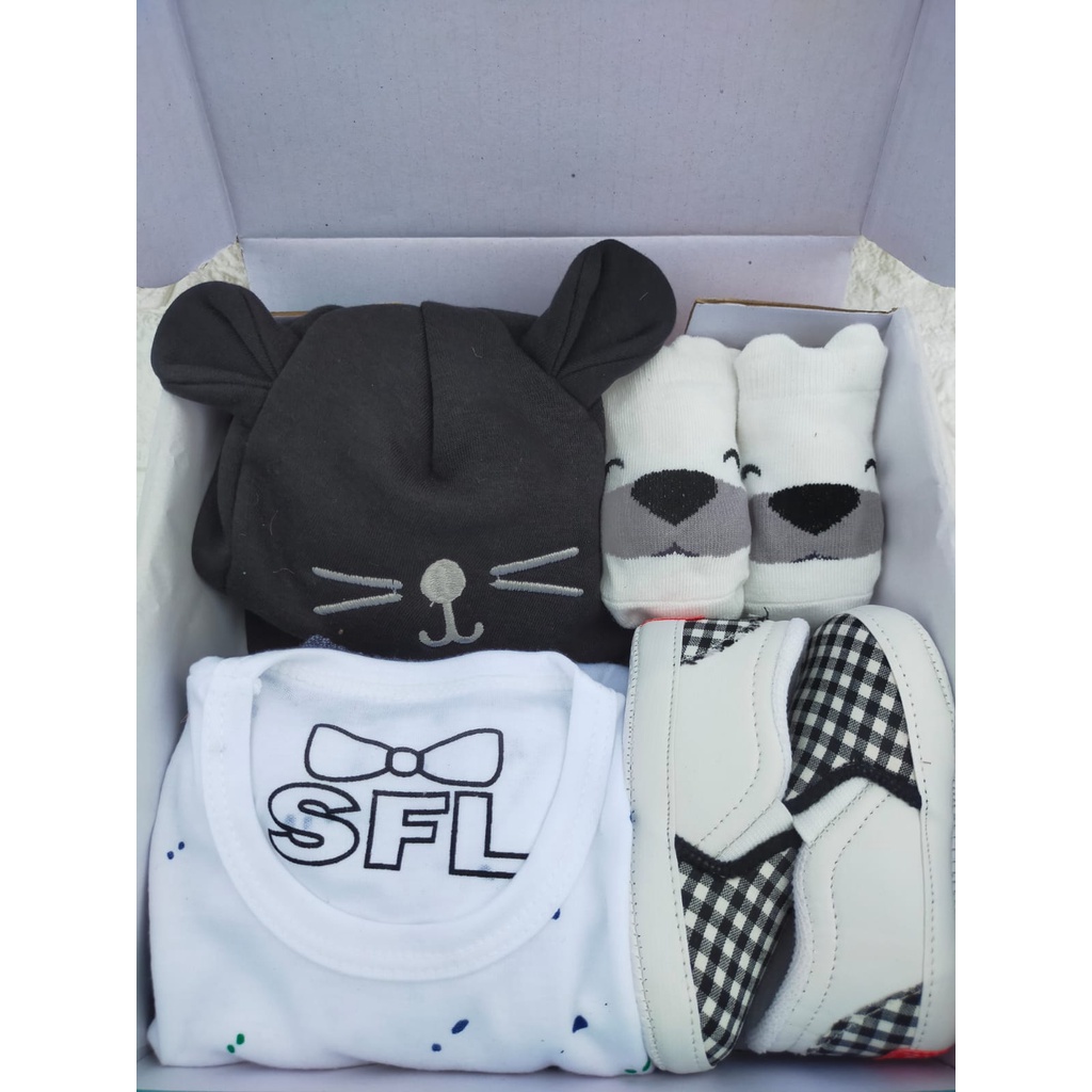 Hampers Bayi Kado Kelahiran Parcel Bayi Laki-laki Baby Gift Set-Cute Hitam