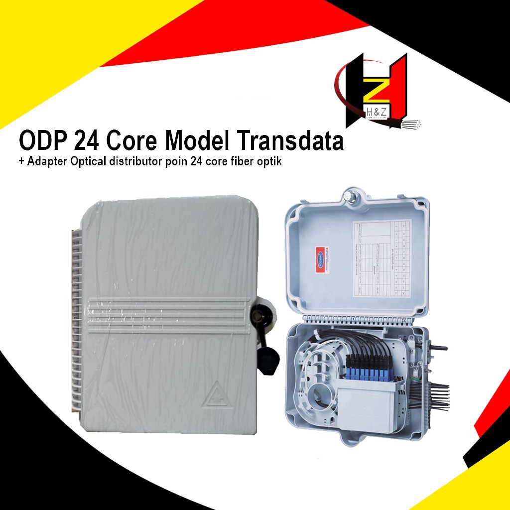 ODP 24 Core Lengkap Box Splitter 1:8/Model Transdata Lengkap Adapter Odp 24 Core Fiber Optik