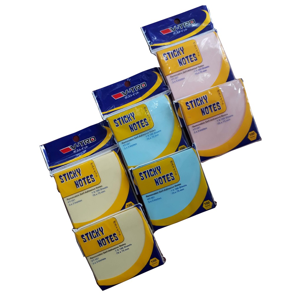 

STICKEY NOTES V-TRO TYPE VT-101 75X75MM