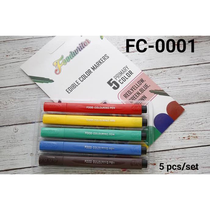 

(READY COD) FC-0001 Edible pen foodwriter edible color pen pen makanan TERBATAS