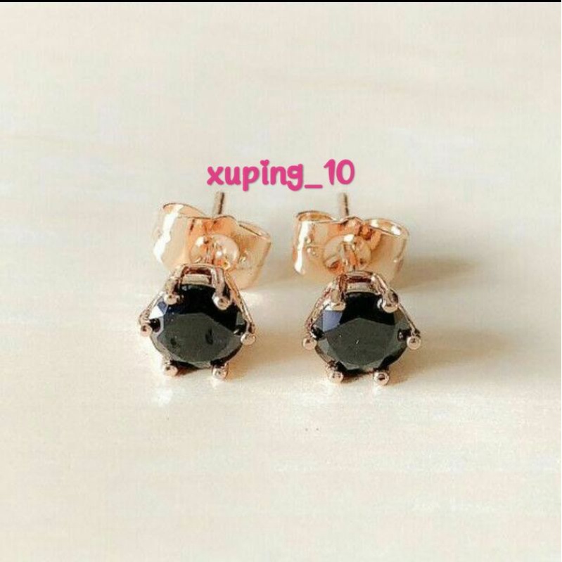 Anting Wanita Liontin Hitam Gold Xuping