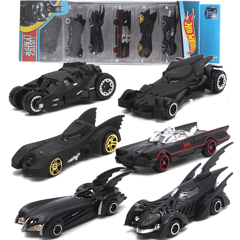 6pcs / Set Mainan Mobil Diecast DC Batman Bahan Alloy Untuk Hadiah Ulang Tahun Anak Laki-Laki