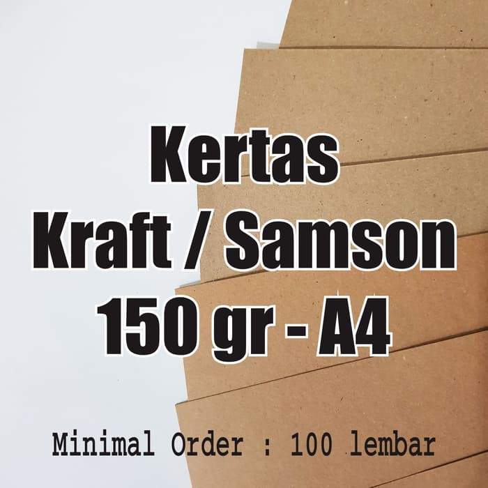 

Promo kertas samson kraft / 150 gr / A4 / karton / brown paper (READY STOCK) Murah