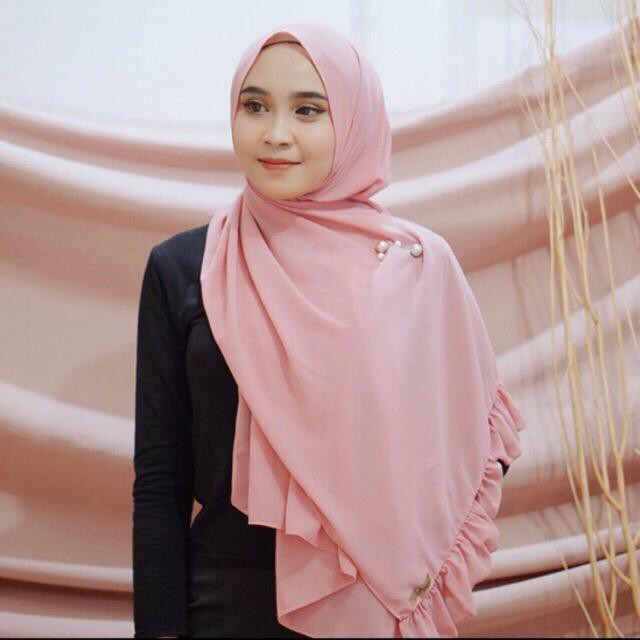 Alny Hijab - Eva Pashmina Diamond Rempel / Jilbab Pashmina Rempel Diamond Hijab Pashmina