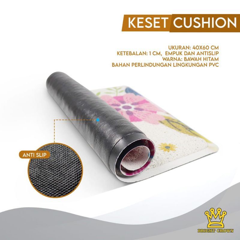 Keset Dapur 2 in 1 Memory Foam Mat Set Kamar Mandi Foam Serap Air Anti Selip Motif Karpet Serba Guna Matras Nyaman Trand