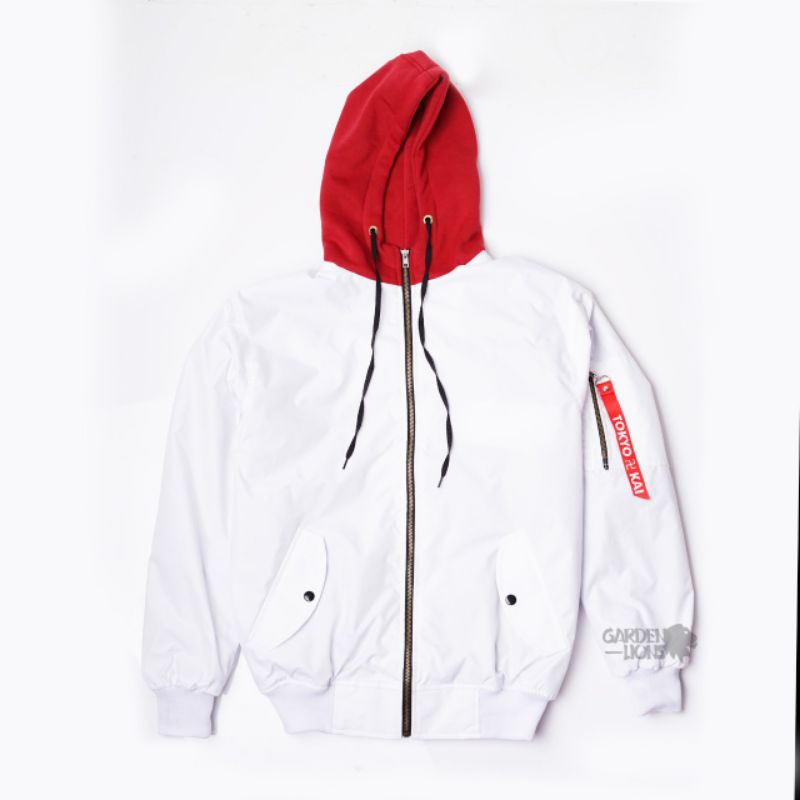 Jaket bomber Tokyo manji kai winter mikey merah