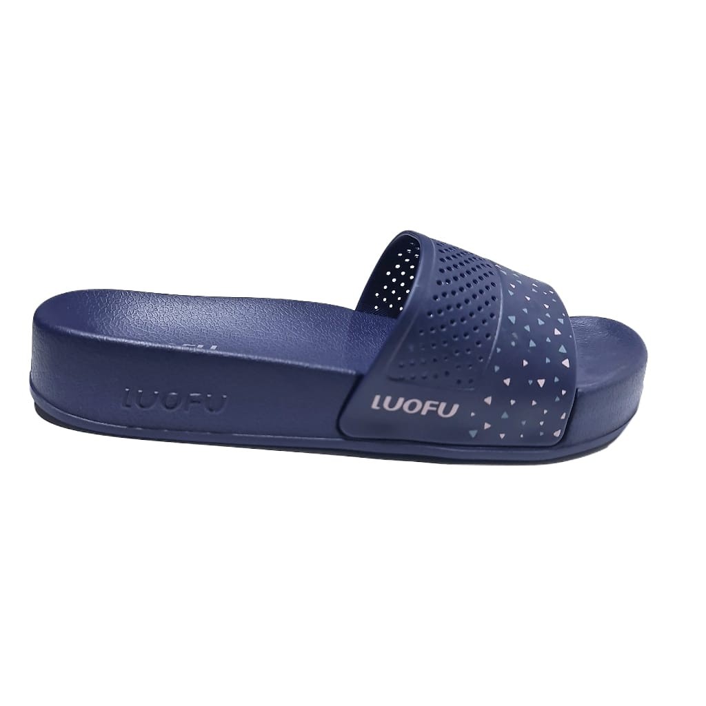 jelly sandal wanita slop karet luofu slide import selop cewek E7151A1-A22S