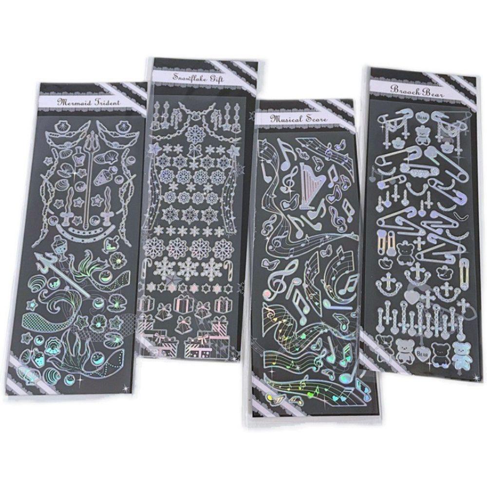 Agustinina Dekorasi Sticker DIY Musik Galaxy Series Idol Card Snowflake Alat Tulis Stiker