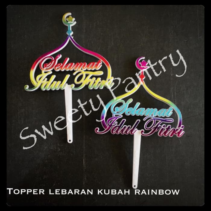 topper kue lebaran / idul fitri / tusukan kue type kubah