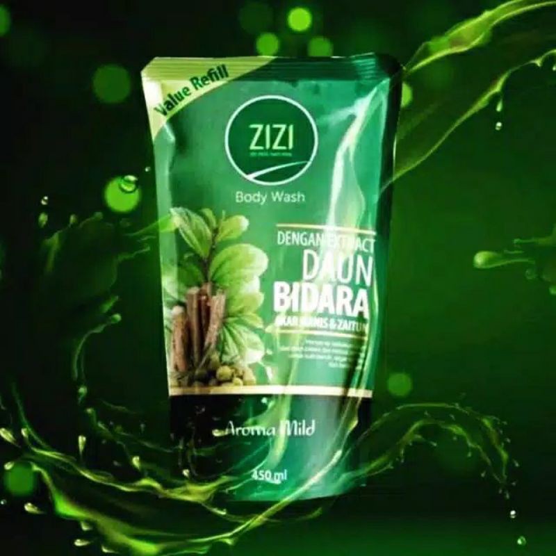 ZIZI Sabun Mandi Cair Herbal Ekstrak Daun Bidara Refill/ Isi Ulang 450ml