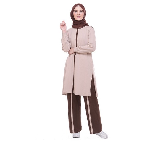 BAJU OLAHRAGA MUSLIM ALNITA ASRI 11 COKLAT SUSU COKSU PROMO ORIGINAL