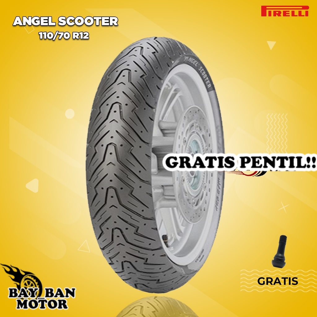 Ban Motor VESPA MATIC // PIRELLI ANGEL SCOOTER 110/70 Ring 12 Tubeless ban motor matic tubles scoopy