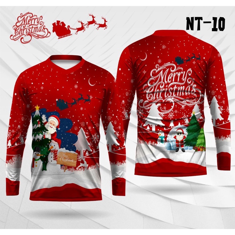 kaos santa kaos natal jersey natal terbaru 2021 custom nama dan logo
