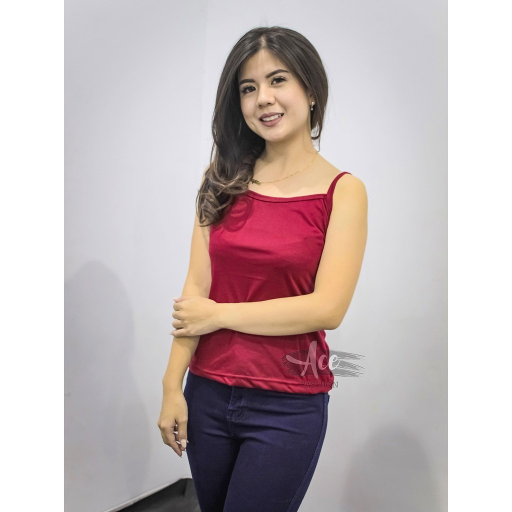 AFI - EC - Tanktop Tali (Tali Kecil) ®-Maroon