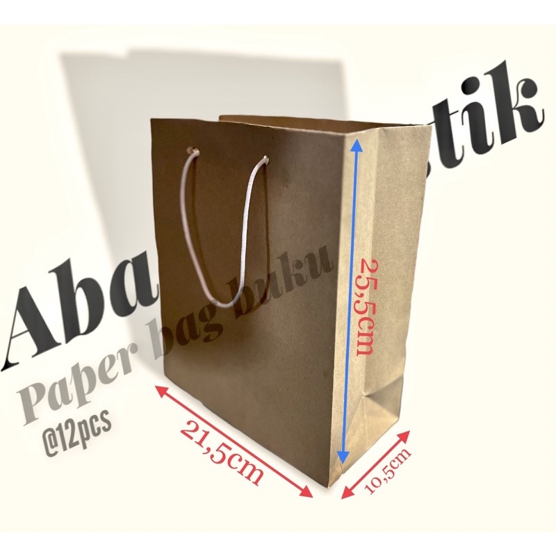 

PAPER BAG POLOS BUKU/TAS KERTAS KECIL/KANTONG SOUVENIR@12pcs