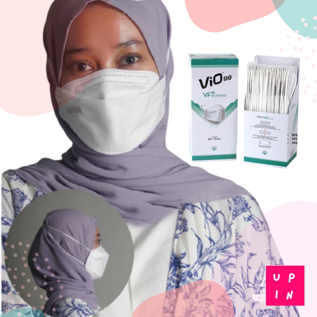 Masker Medis Hijab KF94 VIO VF99 4 ply - isi 30 pcs