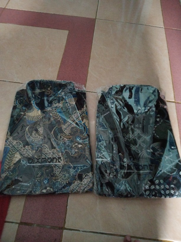 Kemeja Batik Pria Lengan Panjang Bl12 Katun Motif Modern Dixmont Semi Slimfit Premium