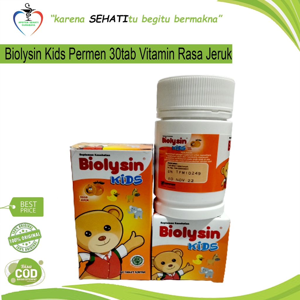 BIOLYSIN KIDS TABLET HISAP SUPLEMEN ANAK DAN PEMULIHAN PASCA SAKIT