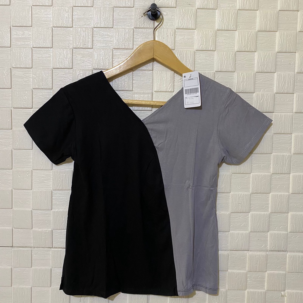 atasan kombinasi wanita terbaru/kaos wanita/pakaian wanita/atasan murah/kaos murah/atasan/kaos/shabhira16-BLACK GRAY